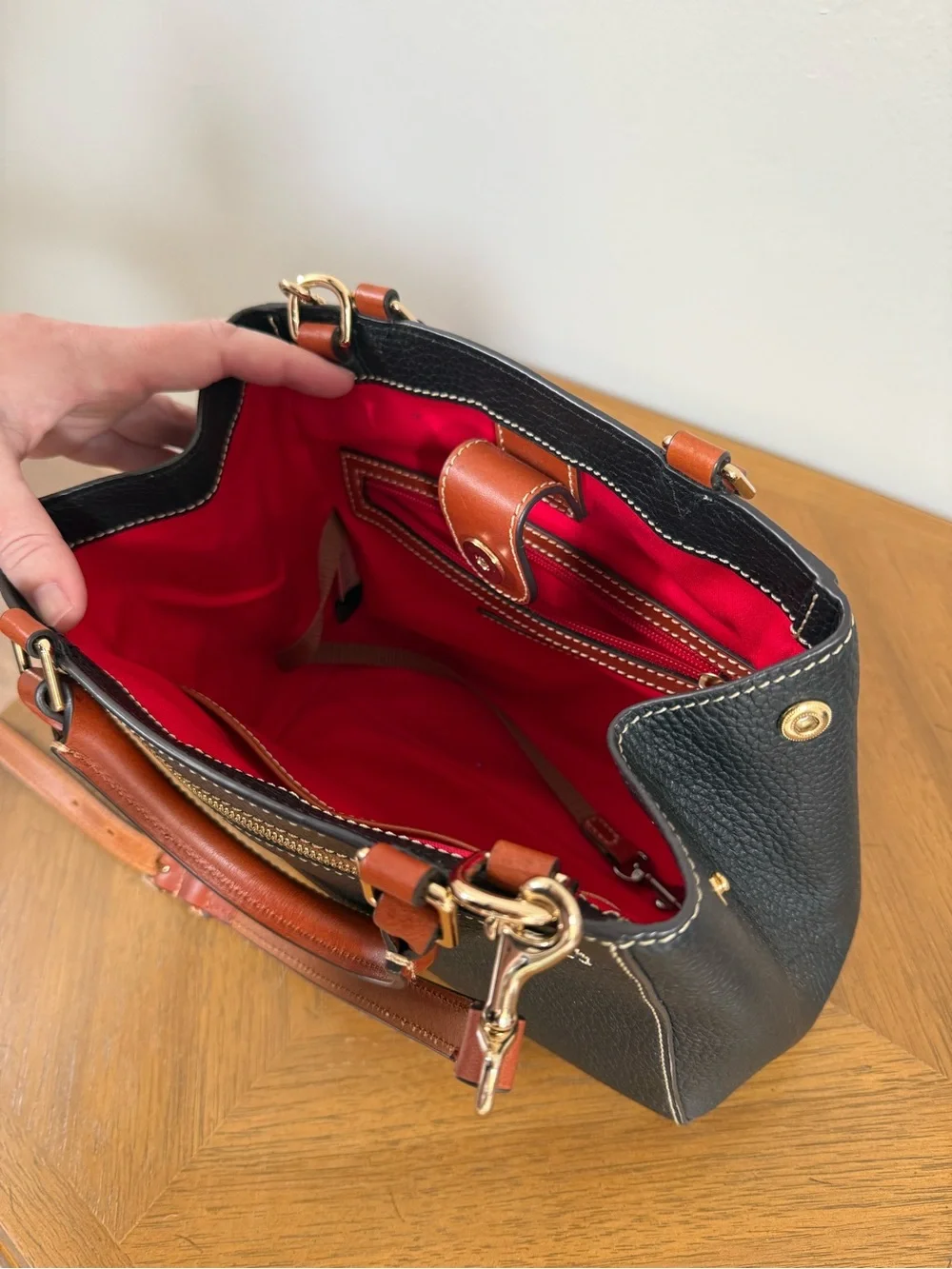 Dooney & Bourke Black Pebble Grain Satchel